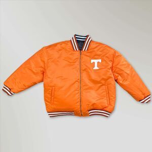 NWT Tennessee Volunteers Reversible Satin Full-Zip Jacket Orange/Gray Size 4XL